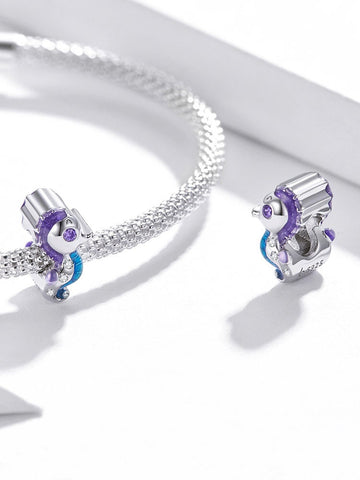 Sea Horse charm Beach Sea charm European style Charm Sterling Silver Charm, Bracelet Necklace Charm, 925 Charm Seahorse charm