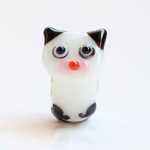 Animal Cute Cat Murano Glass Beads charm Charm European style Bracelet , Necklace Charm, Gifts for her Spacer charm