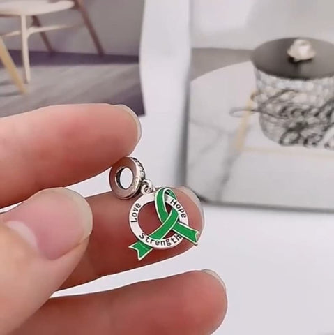 Mental Health Awareness Charm European style Bracelets, 925 Sterling Silver, Love Hope Strength Gift Keepsake, Mental Health Jewelry