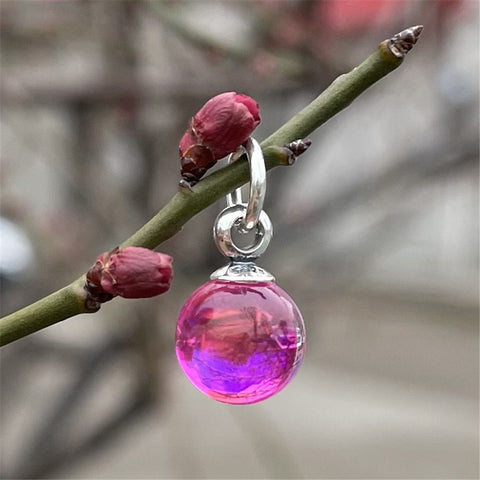 Crystal Ball Tassel Charm Pendant Beads charm Charm European style Bracelet , Necklace Charm, Gifts for her Spacer charm