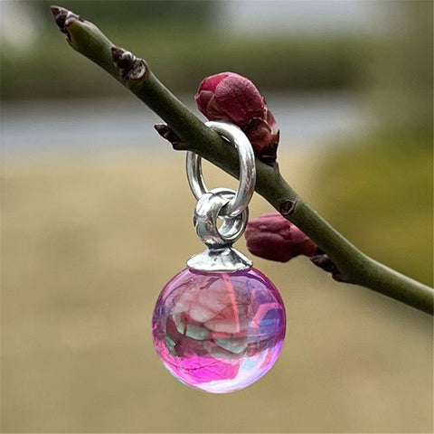 Crystal Ball Tassel Charm Pendant Beads charm Charm European style Bracelet , Necklace Charm, Gifts for her Spacer charm