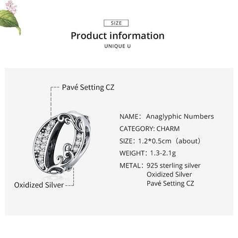 Individual numbers 0-9 Birthday Anniversary Charm 925 Silver Charm Necklace Charm, 925 Charm, Gifts for her