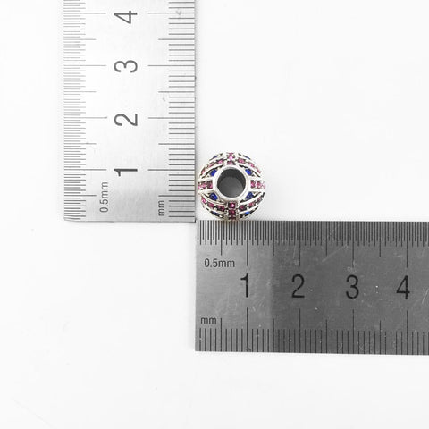 CZ Ball UK Flag Charm Pendant Beads charm Charm European style Bracelet , Necklace Charm, Gifts for her Spacer charm
