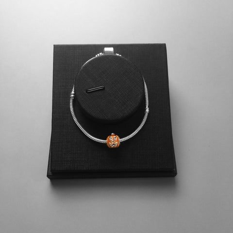 Pumpkin Charm Halloween Charm Pendant Beads charm Charm European style Bracelet , Necklace Charm, Gifts for her Spacer charm