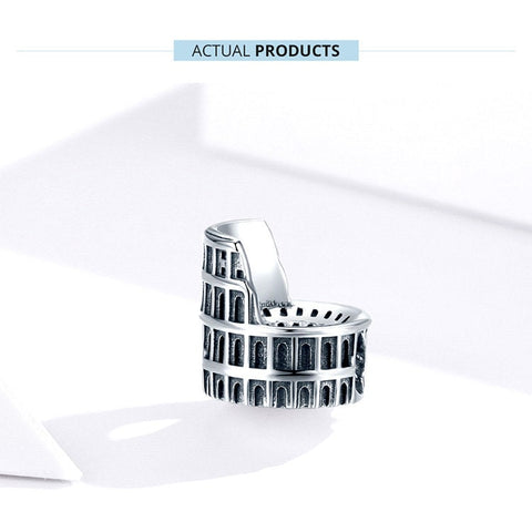 Rome Colosseum Charm 925 Sterling Silver, Rome Italy Travel Vacation Jewelry, Italy Souvenir Keepsake
