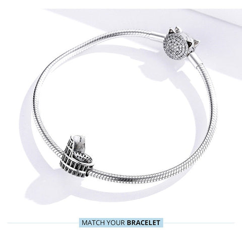 Rome Colosseum Charm 925 Sterling Silver, Rome Italy Travel Vacation Jewelry, Italy Souvenir Keepsake