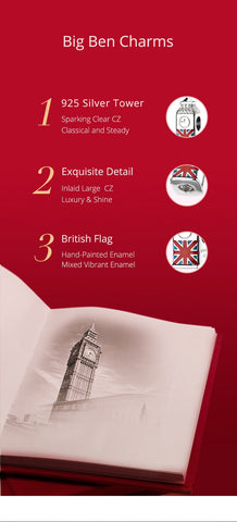 Travel Londn charm Big Ben Charm 925 Sterling Silver, London Travel Vacation Jewelry, United Kingdom Souvenir Keepsake London charm
