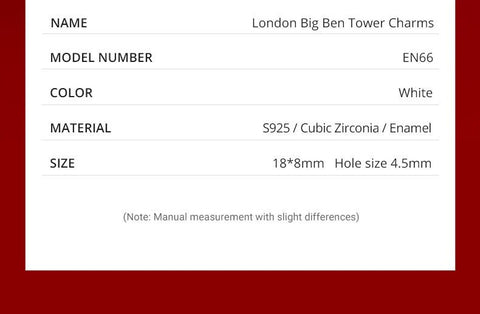 Travel Londn charm Big Ben Charm 925 Sterling Silver, London Travel Vacation Jewelry, United Kingdom Souvenir Keepsake London charm