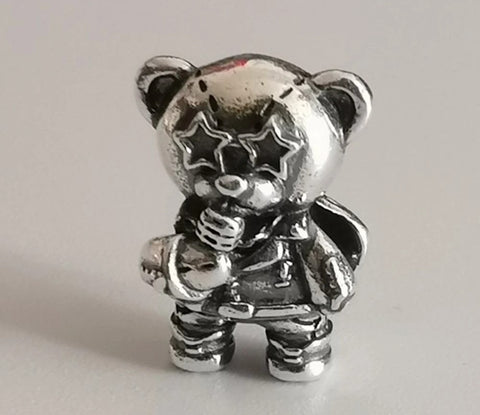 Singing Bear charm Magic 925 Silver Charm European style Bracelet, Necklace Charm Gifts for her Bear Charm