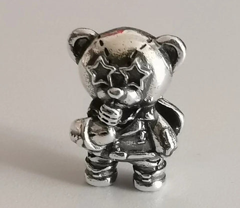 Singing Bear charm Magic 925 Silver Charm European style Bracelet, Necklace Charm Gifts for her Bear Charm