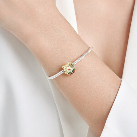 Lucky Tigers Charm Genuine 925 Sterling Silver Animal Lover Gift, Safari Jewelry, Tiger cub Keepsake