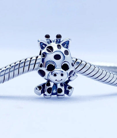 Giraffe 925 Silver Charm Fits European Bracelet , Necklace African Giraffe Charm, Giraffe Charm, European Charm, 925 Charm, Gifts for her