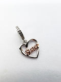 Love You Sister Charm Fits Bracelets, 925 Sterling Silver, Sister Sister Jewelry, Sister Sister Gift, Sister Birthday Gift Keepsake