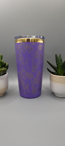 Cherry Blossoms, flower, floral girt Laser Engraved 20oz Double Wall Insulated Tumbler Travel mug,Seamless Tumbler ,Gift for daughter