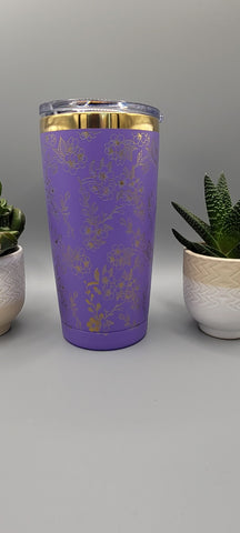 Cherry Blossoms, flower, floral girt Laser Engraved 20oz Double Wall Insulated Tumbler Travel mug,Seamless Tumbler ,Gift for daughter