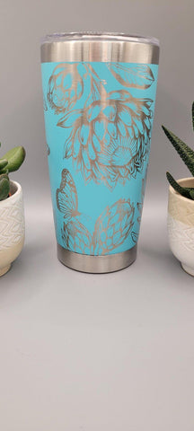 Protea, South Africa, Australia Laser Engraved Custom Seamless 20oz Double Wall Insulated Tumbler Travel mug