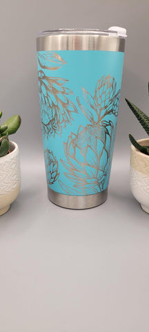Protea, South Africa, Australia Laser Engraved Custom Seamless 20oz Double Wall Insulated Tumbler Travel mug