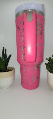 World tour, pop star, singer 40oz Double Wall Insulated Tumbler with Handles Gift for daughter, sister, Niece, best friend