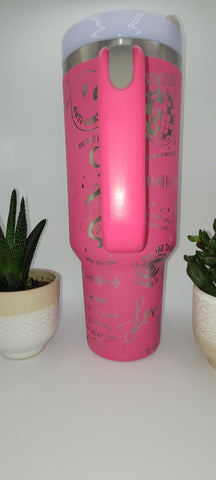 World tour, pop star, singer 40oz Double Wall Insulated Tumbler with Handles Gift for daughter, sister, Niece, best friend