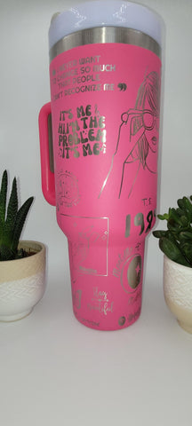 World tour, pop star, singer 40oz Double Wall Insulated Tumbler with Handles Gift for daughter, sister, Niece, best friend