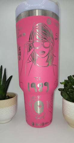 World tour, pop star, singer 40oz Double Wall Insulated Tumbler with Handles Gift for daughter, sister, Niece, best friend
