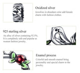 Herald Of Spring Bird Cage Pendant Charms 925 Silver Charm European style Bracelet , Necklace Charm, 925 Charm, Gifts for her