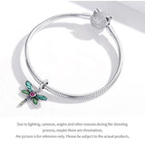 Dragonfly Garden Charms 925 Silver Charm European style Bracelet , Necklace Charm, 925 Charm, Gifts for her,  InsectsCharm