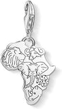 Big Five South Africa African Map Women Charm Pendant Africa 925 Silver Bracelet Necklace Africa pendant Lobster claw