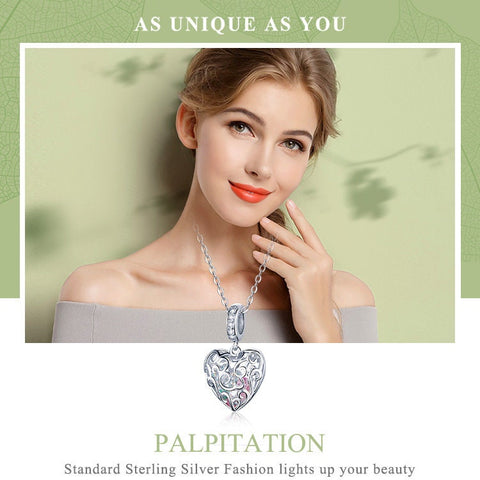 Heart Charm, CZ stones Rainbow Heart Pendant, Heart Dangle Charm, Sparkling Zircons Heart Charm Colorful Heart Charm