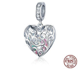 Heart Charm, CZ stones Rainbow Heart Pendant, Heart Dangle Charm, Sparkling Zircons Heart Charm Colorful Heart Charm