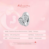 New baby Timeless Footprints Charm, Footprints Jewelry, Remembrance Jewelry, Foot Print Charm, Baby Footprints, Newborn Footprints