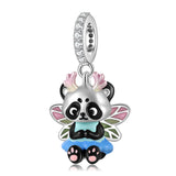 Panda Series Butterfly Fairy Magic 925 Silver Charm European style Bracelet, Necklace Charm Gifts for her Panda Charm