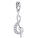 Music Note Charm Bracelet, 925 Sterling Silver Musician Jewelry Keepsake Gift-Music Teacher Gift