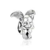 Magical Elf Gargoyle Charm Pendant,925 Sterling Silver,Halloween Charm,Goth Charm,Fantasy Charm,Protection Charm