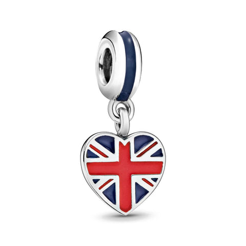 Love United Kingdom Charm  925 Silver Charm European style Bracelet charm, Necklace Charm