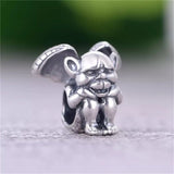 Magical Elf Gargoyle Charm Pendant,925 Sterling Silver,Halloween Charm,Goth Charm,Fantasy Charm,Protection Charm