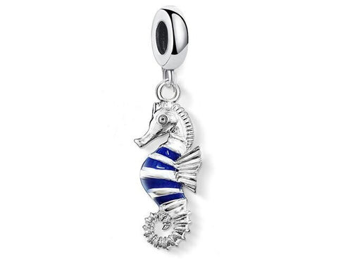 Sea Horse  charm Beach Sea charm European style Charm Sterling Silver Charm Charm Bracelet Necklace Charm, 925 Charm Seahorse charm
