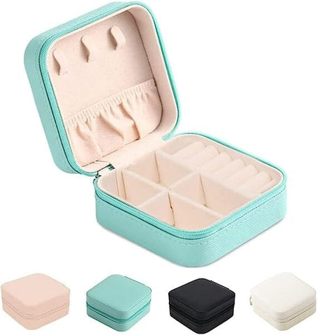 Jewelry Organizer Box Double Layer Travel Jewelry Box Organizer Charms, Rings, Earrings, Necklaces, Bracelets Portable Jewelry box