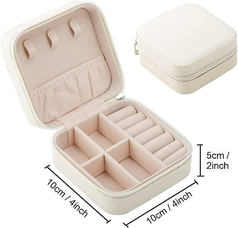 Jewelry Organizer Box Double Layer Travel Jewelry Box Organizer Charms, Rings, Earrings, Necklaces, Bracelets Portable Jewelry box