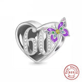 60th Numbers Anniversary Birthday Charms fit all major brands of charm bracelets Landmark Birthday Fits all Charm Bracelets 60 years old