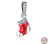 Christmas Stocking Charm Genuine 925 Sterling Silver Charms Gifts for her Christmas gift, Christmas Charm, Christmas stocking