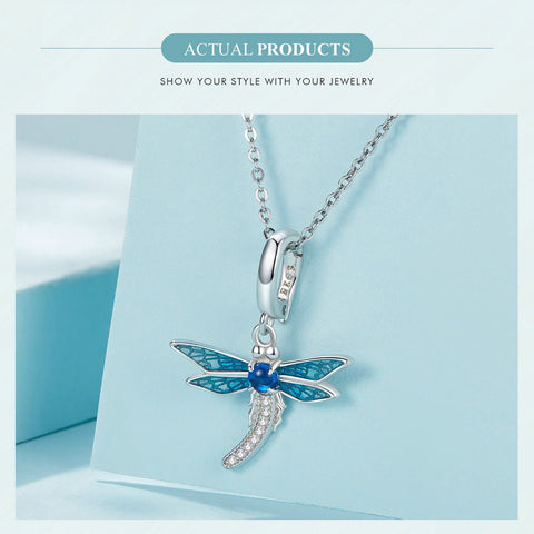 Dragonfly charm 925 Sterling Silver Charm, Dragonfly pendant Bracelet Necklace Charm, 925 Dragonfly gift