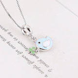 Blue Enamel Bird Garden Charms 925 Silver Charm European style Bracelet , Necklace Charm, 925 Charm, Gifts for her