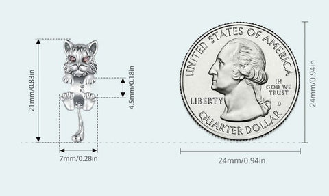 Lynx Cat Charm European style Bracelets, 925 Sterling Silver, Cat Jewelry, Cat Mom|Lover Gift, Cat Memorial Gift, Cat Keepsake