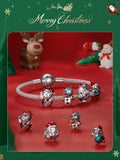 Christmas Snowman Charm Genuine 925 Sterling Silver Charms Gifts for her Christmas gift, Christmas Charm, Christmas snowman