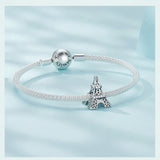 Paris Eiffel Tower Charm 925 Silver Charm European style Bracelet, Necklace Charm, 925 Charm Eiffel tower Charm