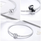 Charm Bracelet Silver Ball Charm Bracelet 925 Sterling Silver 19cm