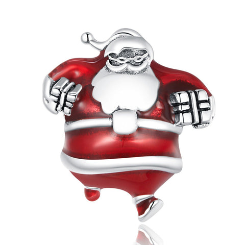 Christmas Santa Clause charm, Father Christmas charm Genuine 925 Sterling Silver Charms Christmas gift, Christmas Charm. xmas charm