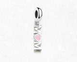 MOM Charm Bead  Heart Charm 925 Silver Charm Bracelet charm Necklace charm, 925 Charm, Gifts for her Mother heart Charm