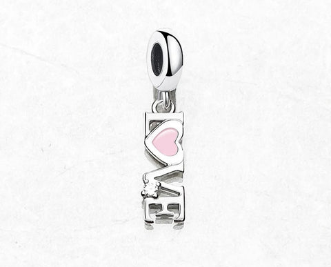 Love Charm Bead  Heart Charm 925 Silver Charm Bracelet charm Necklace charm, 925 Charm, Gifts for her Mother heart Charm